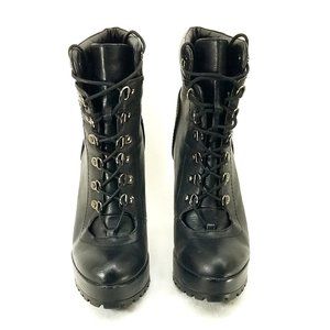 High Heel Platform Combat Boots